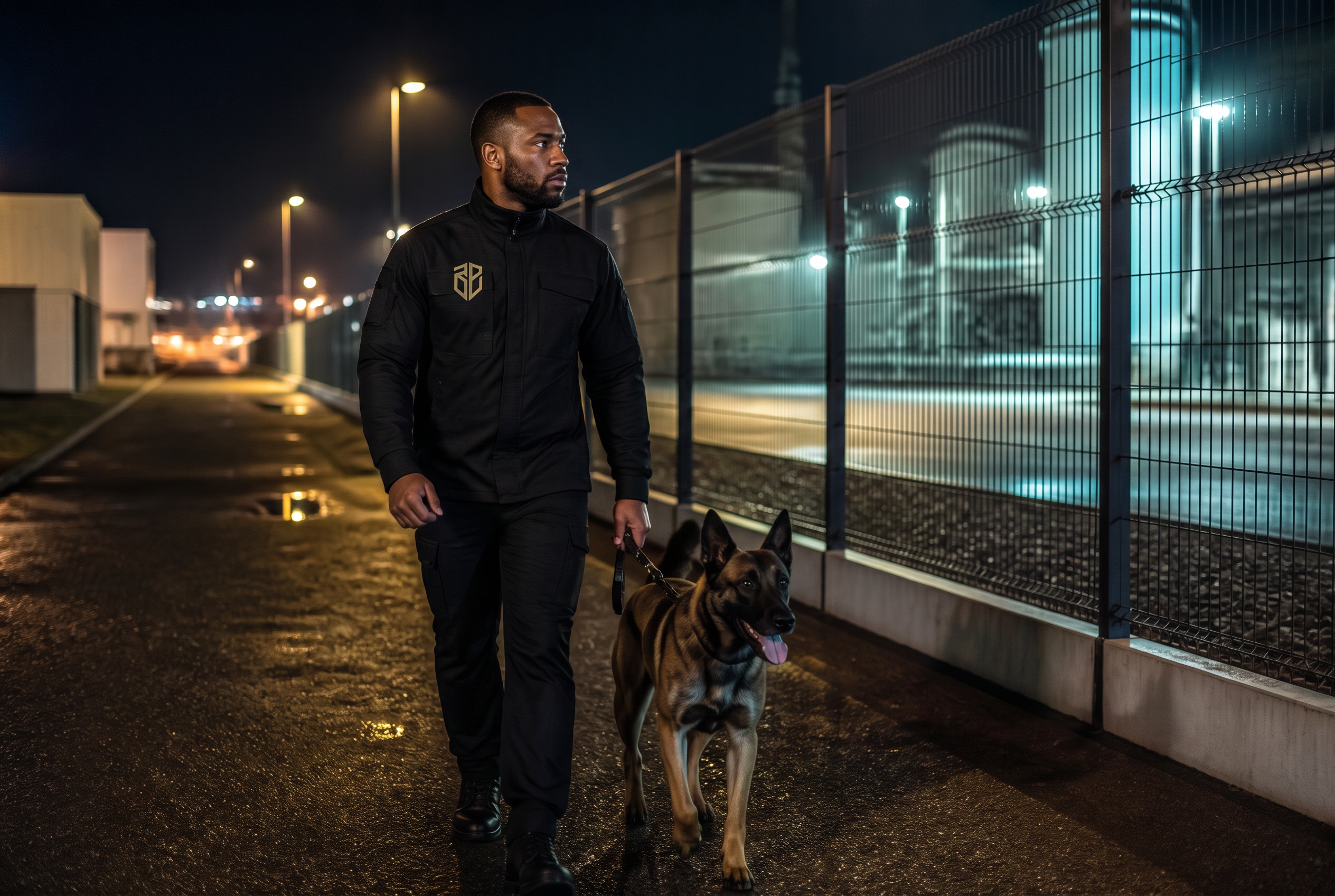 Surveillance avec maître-chien