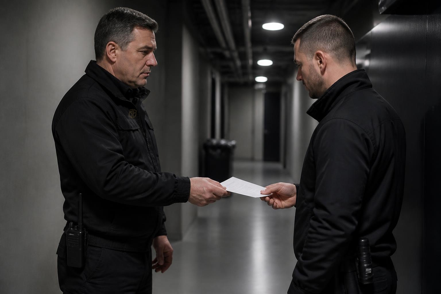 Préparation et briefing d'équipe avant prise de poste